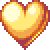 Nine pixelated heart icons arranged in a , each with gradient shading from light yellow to orange-brown edges on gray background
