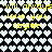 Pixelated heart pattern background with yellow text repeating 'will always love you Caylee' in two mirrored sections.