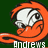 Pixelated orange cartoon character with white face and black eyes, green background, and white text reading "ANDREWS" at bottom.