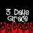 Pixelated text '3 Days Grace' in white with red pixelated flames below on black background.