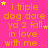A bright pink background displays repeated yellow text reading "i triple dog dare ya 2 fall in love with me..." surrounded by small yellow and white stars.