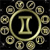 Static 50x50 pixel icon featuring a golden Roman numeral II centered within an ornate circular frame of interlocking rings on black background.