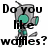 Pixelated cartoon character with gray helmet and teal body appears in six with changing text and pose