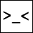 A 48x48 pixel animated contact sheet showing two frames of a minimalist smiley face icon with directional arrows and text elements on black-and-white backgrounds.