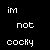 Pixelated text-based animation on black background with red and white lettering, displaying phrases like "im not cocky" and "so when you tell me the best its a compliment".
