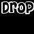 Animated text sequence on black background with white and pink lettering displaying 'DROP it', 'like', 'its', and 'hot' in various arrangements.