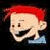 A pixelated cartoon character with red hair and a blue shirt on the left, next to green text reading "Original Icons .com" on a dark background.