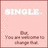 A static pixelated image with a light pink background, displaying the word 'SINGLE' in large white letters at the top and a pixelated brown shape below.