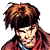 Pixelated static image of a character with brown hair and red clothing against white background.