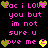 Pixelated text in pink and yellow on black background with heart symbols, repeating phrases about uncertain love for 'Zac'.