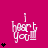 A pink background displays 'i heart you' text with a heart symbol replacing the word 'heart', accompanied by black star-like symbols that change in number across frames.