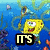 Animated sequence of Spongebob Squarepants in three distinct scenes: underwater with a fishing net, under a rainbow, and next to Sandy Cheeks.