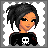 A 48x48 pixel buddy icon featuring a cartoon character with black hair and a skull shirt, alongside text reading "I LOVE YOH ADA" in a stamp-like design, with additional branding text at the bottom.