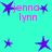 Cyan background with purple star shapes and pink text reading "jenna lynn" in two locations.