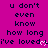 A static image with a bright magenta background displays repeated text in dark purple, each line containing "u don't even know how long i've loved" followed by pixelated pink hearts.