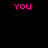 A 5x5 contact sheet of animated frames showing pink pixelated text evolving across multiple states on a black background, with some frames containing heart symbols and others displaying partial or full phrases.