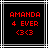 Pixelated red text and symbols on black background with white and gray border
