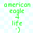 Green pixelated text and symbols on a light blue checkered background, with two identical vertical of text and symbols