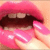 A split-frame animated contact sheet showing a close-up of lips with pink nails on the left and text + heart graphic on the right, both in pink tones.