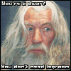Four- pixelated image with text overlays showing two characters: an older man with long white hair and beard, and a bearded man in armor with a helmet