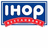 Pixelated IHOP logo on blue background with red banner, next to red displaying 'mariel is ihop :]' in white text