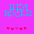 Pixelated cyan text 'ULM ROCKS!' on bright pink background with red and pink heart shapes below, two identical frames side-by-side.
