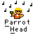 Pixel art icon of a character with blonde hair, sunglasses, and red-and-yellow checkered shirt holding green drink, surrounded by black musical notes on gray background.