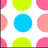 Pixelated image with colorful circles on white background and blue text reading 'UMM... UR KINDA CUTE = ]'