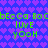 Blue background with repeating purple heart pattern, green text reading 'beEeCa Bo dEeCa Bo' and 'IuVE yOoH', two identical sections stacked vertically.