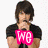 Four distinct celebrity images arranged in a with pink text overlays reading 'we', 'heart', and 'Jons' on individual