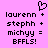 Pixelated text on pink background with heart symbol above, showing two identical side-by-side calculations.