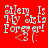Red background with light blue pixelated text reading "Silent Is My Last Forever!" and a small pixelated arrow pointing left below the text.