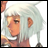 Pixelated anime-style character with light blue hair and orange skin on left, next to black background with white text "Anime IM" above smaller "COM" on right.