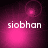 Four- of pink and purple gradient backgrounds with white text 'siobhan' in each , featuring animated light effects