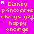 A static image with a bright pink background displaying repeated yellow text and white stars.