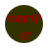 Four circular dark green icons with red text reading 'summer' and '07', each showing subtle pixel-level variations in the background's edge smoothness.