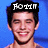Pixelated image of a person with short dark hair against blue background, wearing black headband with white text.