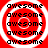 Four identical red circular icons with white concentric rings and black "awesome" text arranged in a pattern