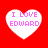 Four white heart shapes on a red background, each containing pink text reading "I LOVE EDWARD" in pixelated font.
