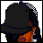 Animated contact sheet of a pixelated cartoon woman in black lingerie and hat with "Xclusive Dime" text overlays across multiple frames showing pose variations and text placement changes.
