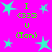 Bright pink background with cyan star shapes and green text reading 'I 333 U (Ion)' arranged in a pattern