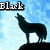 Animated wolf silhouette howling against blue sky background with text labels changing across frames.
