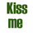 Animated contact sheet showing three pixelated frames of a cartoon woman with Italian flag colors, accompanied by text "Kiss me I'm Italian!" and red dots indicating animation sequence.