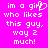 Pixelated text on bright pink background with white lettering, including a heart symbol replacing the 'o' in 'girl'.