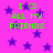 A static image with a bright pink background filled with purple stars and green text reading "I <3 ALL MY FRIENDS" in four identical quadrants.
