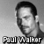 Black-and-white pixelated image of a man with short dark hair, showing three distinct text overlays across different sections of the image.