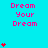 Pixelated cyan background with pink text 'Dream Your Dream' and red heart symbols in vertical stacks across the