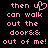 Pixelated pink text on black background with a heart symbol replacing 'u' in 'then u' and 'door&&' text.