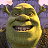 A 48x48 pixel buddy icon featuring Shrek from the movie "Shrek 2" on a green background with text reading "Original Icons .com" in bright green pixelated font.