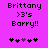 Pixelated text on bright pink background with two of heart symbols, one shifts position between frames